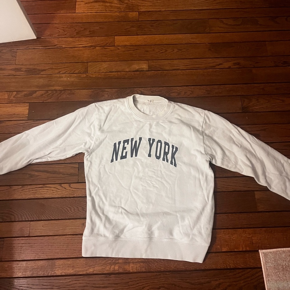 Women’s (John Galt) Brandy Melville Cream New York Sweatshirt size small